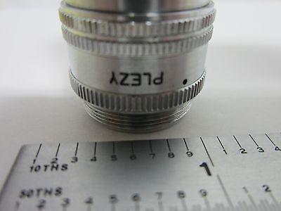 MICROSCOPE PART OBJECTIVE LEITZ GERMANY PLEZY 100X OPTICS AS IS BIN#H6-27