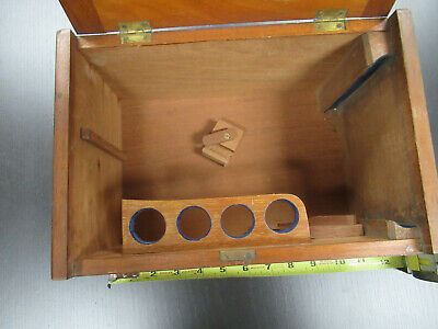 EMPTY WATSON UK LONDON WOOD CABINET ANTIQUE MICROSCOPE PART AS PICTURED #TB-5