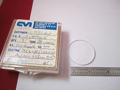 OPTICAL lens COATED ?? CVI LASER OPTICS BIN#1E iii