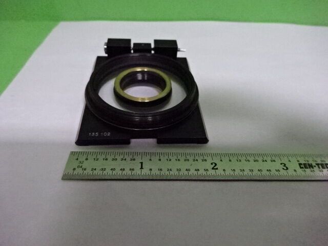 MICROSCOPE PART ZEISS POLARIZER OBJECTIVE HOLDER POL OPTICS AS IS #AQ-09