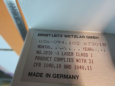 OPTICAL MICROSCOPE PART LEITZ WETZLAR GERMANY LASERSTRAHL HEAD OPTICS BIN#13