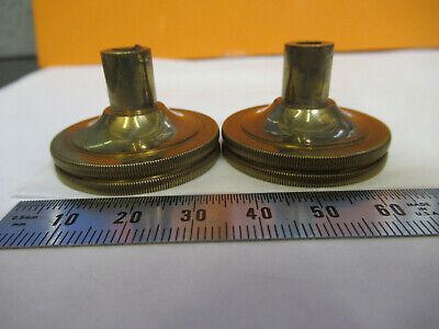 ANTIQUE BRASS SPENCER SET OF KNOBS ASSEMBLY MICROSCOPE PART AS PICTURED &F1-A-23