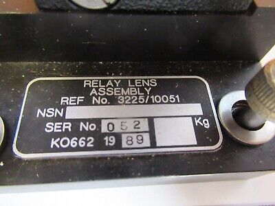 OPTICAL RELAY LENS ASSEMBLY MIL SPEC STAGE LASER OPTICS AS PICTURED &FT-1-A-38