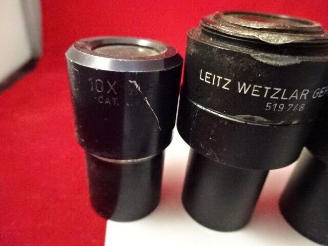 FOR PARTS LOT 7 EA EYEPIECES LEITZ + AO MICROSCOPE PART OPTICS AS IS &U7-B-41