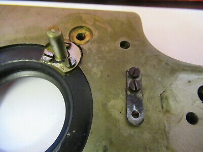 ANTIQUE BAUSCH LOMB STAGE TABLE MICROSCOPE PART AS PICTURED &8Z-A-71