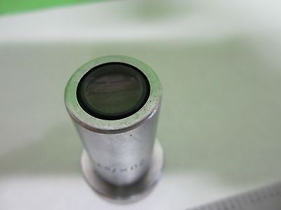 MICROSCOPE PART LEITZ WETZLAR GERMANY OBJECTIVE 20X OPTICS AS IS BIN#S1-L-12