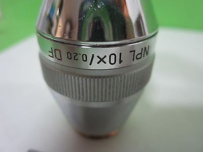 MICROSCOPE PART OBJECTIVE LEITZ NPL 10X DF INFINITY OPTICS ERGOLUX AS IS T1-04