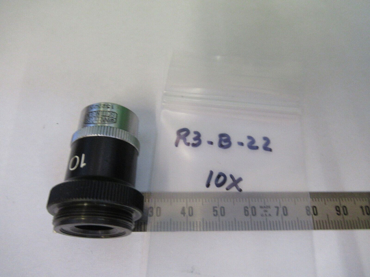 WINKEL ZEISS OBJECTIVE 10X OPTICS MICROSCOPE PART AS PICTURED &R3-B-22