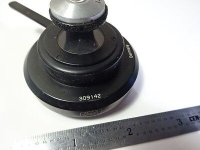 MICROSCOPE PART ZEISS WINKEL GERMANY CONDENSER + DIAPHRAGM 309142 OPTICS B#AE-50