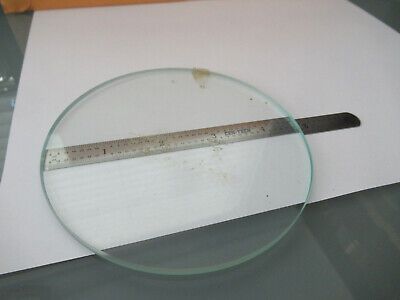 ROUND GLASS PLATE STAGE [dirty] MICROSCOPE PART AS PICTURED #F2-A-26