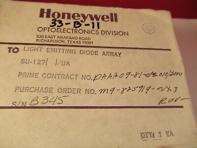 OPTICAL HONEYWELL LIGHT EMITTING DIODE ARRAY LASER PRO OPTICS &33-B-11 & A3