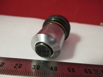 FOR PARTS OLYMPUS MPLAN 10 OBJECTIVE MICROSCOPE OPTICS AS PICTURED &FT-2-86