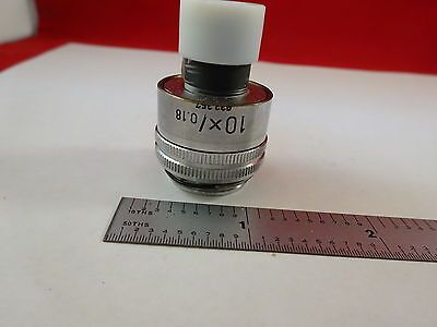 MICROSCOPE PART LEITZ GERMANY OBJECTIVE CUSTOM 10X OPTICS AS IS BIN#Q3-A-15