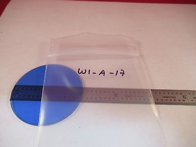 OPTICAL LARGE BLUE GLASS FILTER ZEISS OPTICS AS PICTURED &W1-A-17