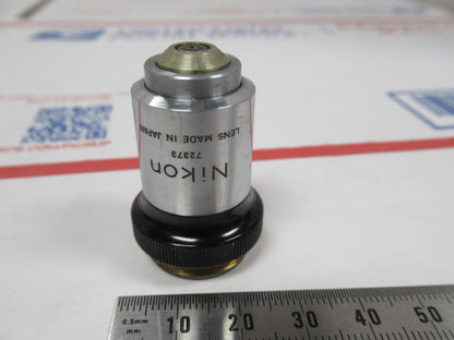 MICROSCOPE PART OBJECTIVE NIKON JAPAN PLAN 40X OPTICS LENS AS PICTURED &W7-B-68