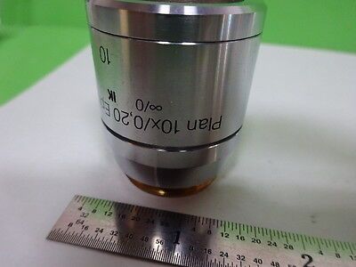 MICROSCOPE PART LEICA REICHERT POLYVAR OBJECTIVE FLUOR 10X OPTICS AS IS #AI-19