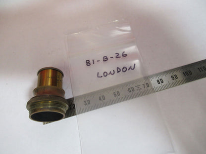 ANTIQUE RJ BECK LONDON BRASS OBJECTIVE MICROSCOPE PART AS PICTURED  &81-B-26