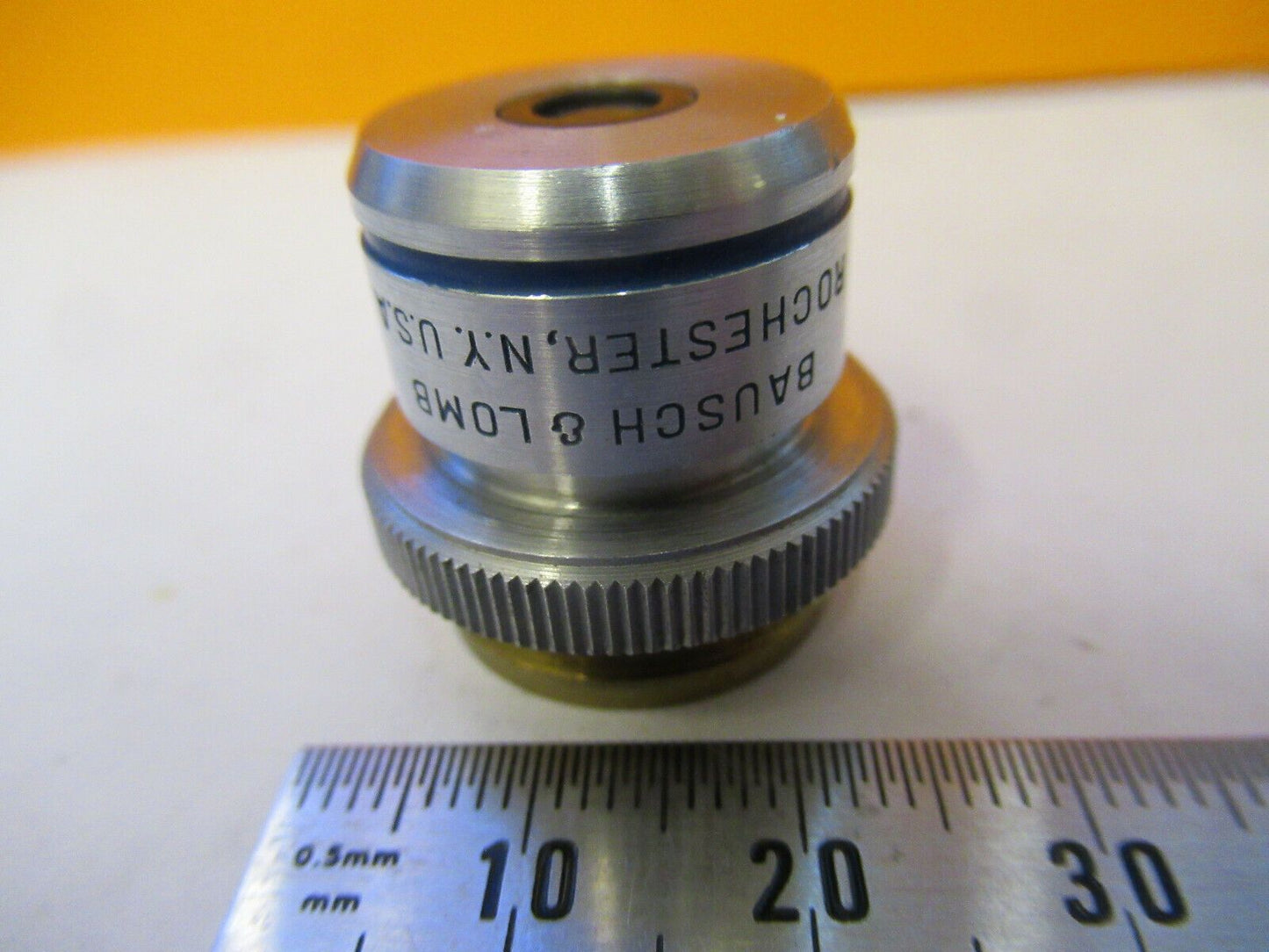 BAUSCH LOMB OBJECTIVE 30mm tubus 215mm 3.5X MICROSCOPE PART AS PICTURED &F9-A-20