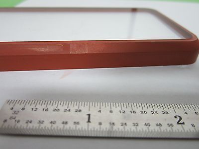 OPTICAL THICK GLASS WINDOW RED SILICONE GASKET LASER OPTICS BIN#U9