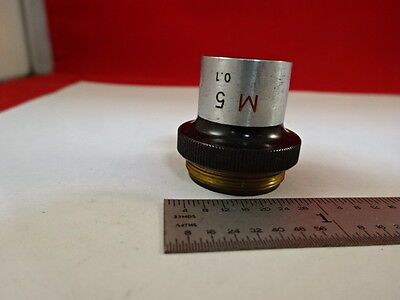 MICROSCOPE PART NIKON JAPAN M5 OBJECTIVE OPTICS AS IS #AM-41