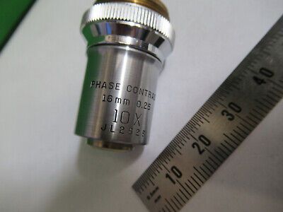 BAUSCH LOMB PHASE OBJECTIVE 10X LENS OPTICS MICROSCOPE PART as pictured R9-A-16