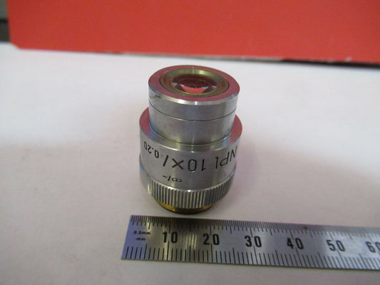 LEITZ WETZLAR OBJECTIVE 10X NPL INFINITY  MICROSCOPE PART as pictured B3-B-70