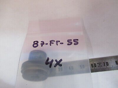 WILD HEERBRUGG SWISS OBJECTIVE 4X OPTICS MICROSCOPE PART AS PICTURED &87-FT-55