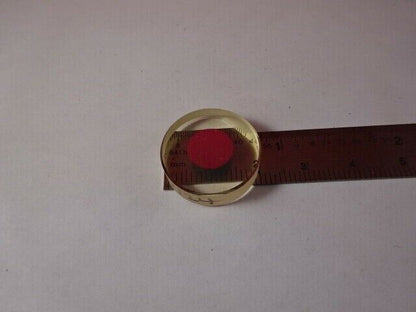 OPTICAL ZERODUR PART FLAT LENS COATED for LASER RING GYRO OPTICS AS IS #91-42