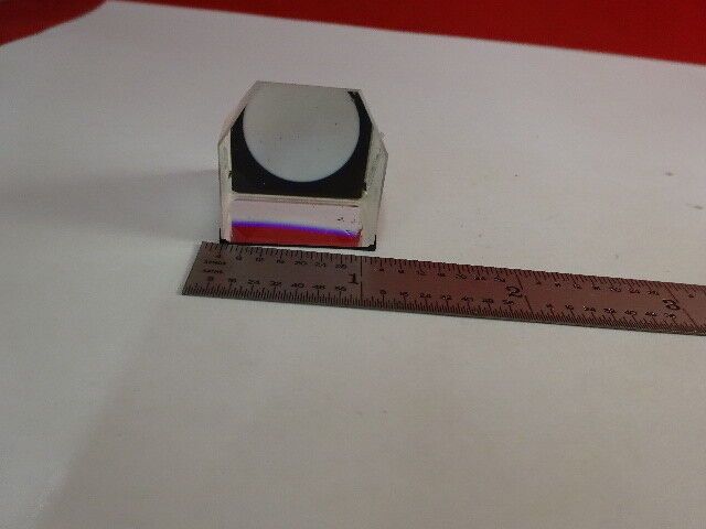 GLASS PRISM OLYMPUS JAPAN HEAD OPTICS MICROSCOPE PART AS IS &2-A-05