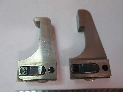 ANTIQUE LEITZ CLIPS PAIR MICROSCOPE PART AS PICTURED &7B-B-69