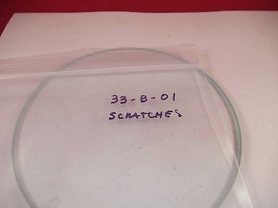 AO AMERICAN GLASS STAGE [scratches] MICROSCOPE PART OPTICS AS IS &33-B-01