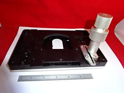 LEITZ GERMANY STAGE SPECIMEN TABLE MICROMETER MICROSCOPE PART AS IS #86-07