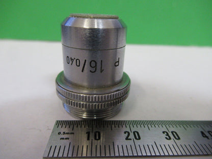 MICROSCOPE POL OBJECTIVE LEITZ 16X /215 LENS GERMANY OPTICS AS PICTURED #S2-C-89