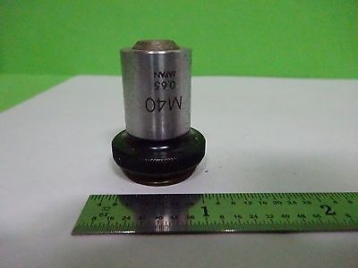 FOR PARTS MICROSCOPE OLYMPUS M40 OBJECTIVE  JAPAN OPTICS BIN#K1-M-18