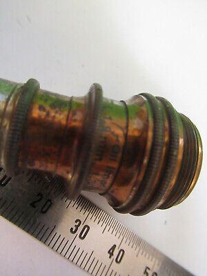 ANTIQUE BRASS BAUSCH LOMB OBJECTIVE MICROSCOPE PART OPTICS AS PICTURED &z9-a-111