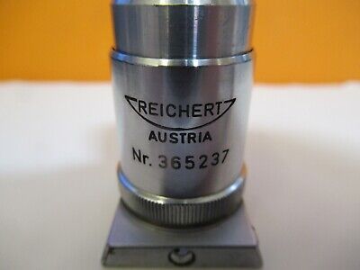 REICHERT AUSTRIA PLAN 4X /250 OBJECTIVE MICROSCOPE PART AS PICTURED &1E-C-32