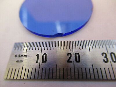 OPTICAL BLUE GLASS FILTER MICROSCOPE PART OPTICS AS PICTURED &F1-A-15