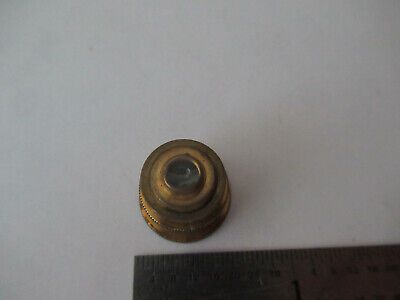 ANTIQUE BRASS ENGLAND OBJECTIVE LENS OPTICS MICROSCOPE PART AS PICTURED #F3-A-15