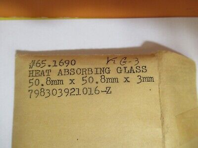 ROLYN OPTICS HEAT ABSORBING GLASS KG-3 OPTICAL AS PICTURED &A3-B-11