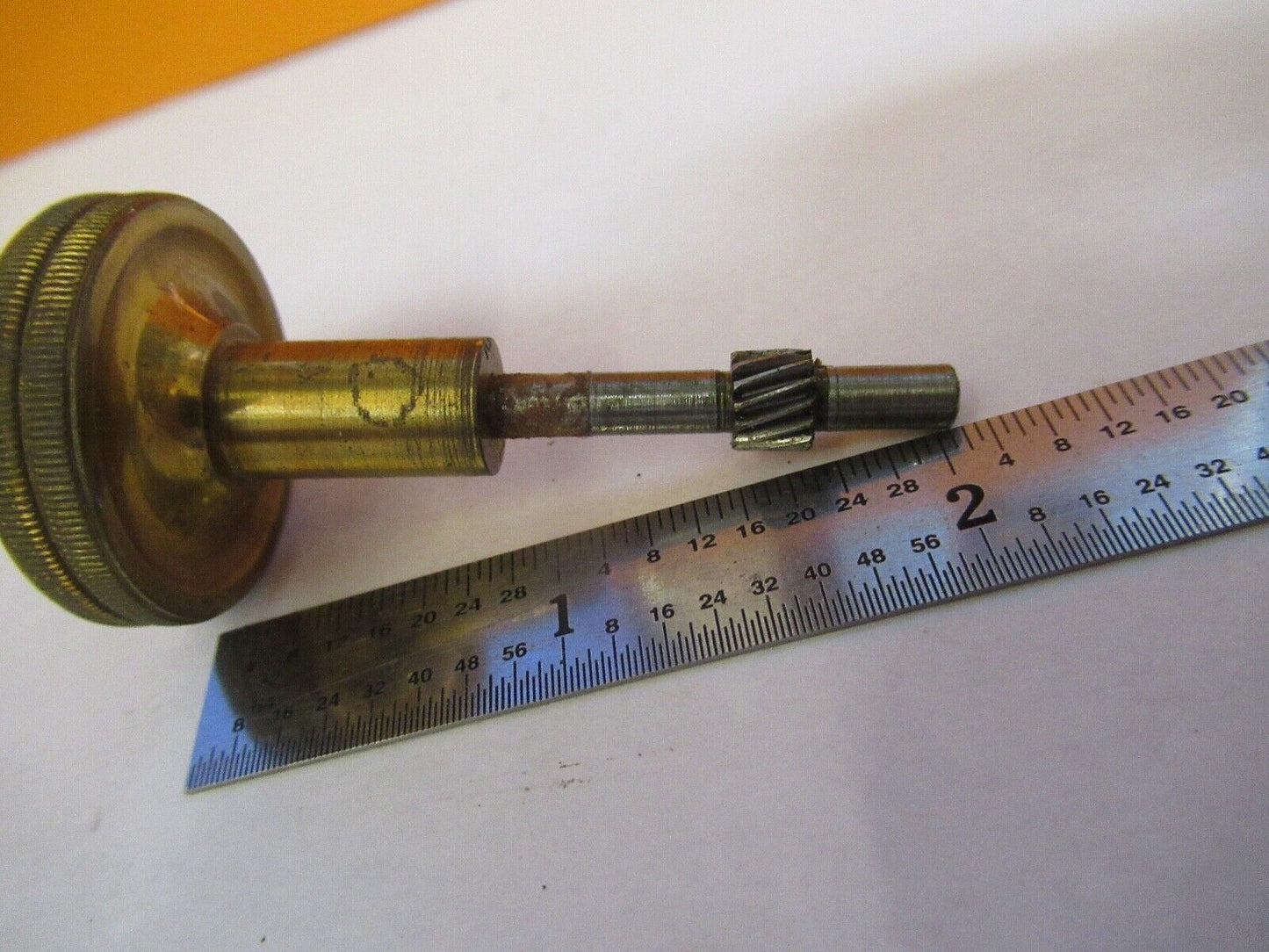 ANTIQUE ERNST LEITZ GERMANY BRASS KNOB MICROSCOPE PART AS PICTURED &8M-A-80B