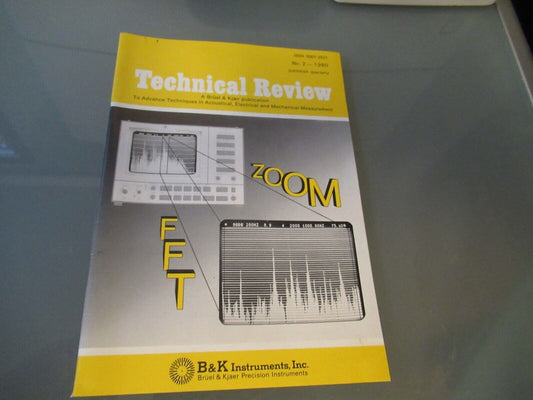 VINTAGE TECHNICAL MANUAL BOOK BRUEL KJAER FFT 1980 AS PICTURED &BLI