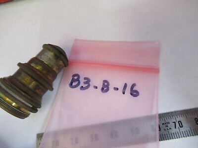 ANTIQUE BRASS BAUSCH LOMB 4mm objective MICROSCOPE PART AS PICTURED  &B3-B-16