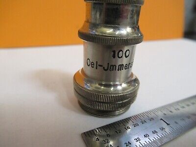 ANTIQUE BRASS 100X OBJECTIVE MICROSCOPE PART AS PICTURED &7B-B-13