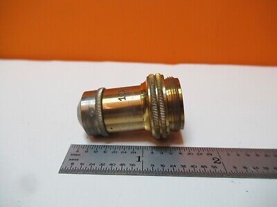 ANTIQUE LEITZ GERMANY POL OBJECTIVE 10X P3 MICROSCOPE OPTICS AS PIC &16-B-12