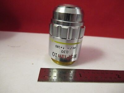 OLYMPUS JAPAN OBJECTIVE MSPLAN 10X MICROSCOPE PART OPTICS AS PICTURED &75-B-11