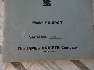 COLLECTABLE RARE JK-SULZER FS-1100T JAMES KNIGHT FREQUENCY STANDARD MANUAL BIBLI