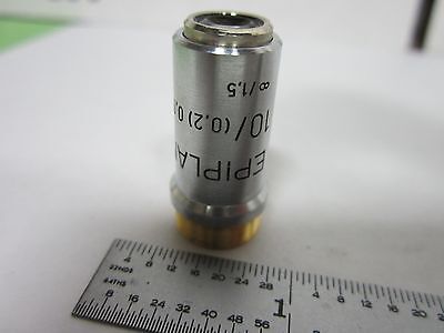 MICROSCOPE PART ZEISS EPIPLAN GERMANY 10X OBJECTIVE  OPTICS AS IS BIN#Q7-16