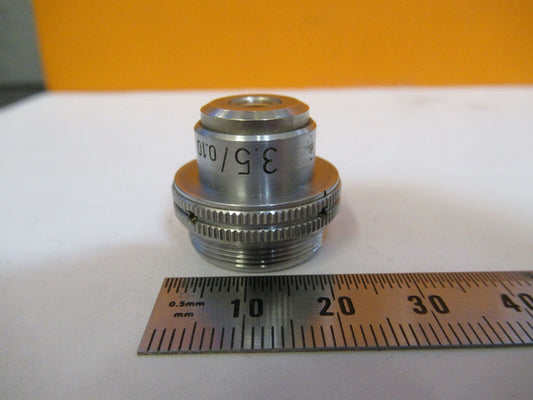 ANTIQUE OPTICS  3.5X OBJECTIVE MICROSCOPE PART AS PICTURED &P9-A-26