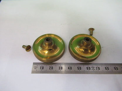 ANTIQUE SEIBERT BRASS SET OF KNOBS  PARTS MICROSCOPE PART AS PICTURED #R1-B-29