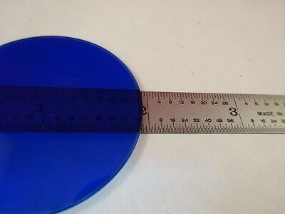 MICROSCOPE PART BLUE GLASS LARGE ROUND FILTER OPTICS AS IS #M6-A-63